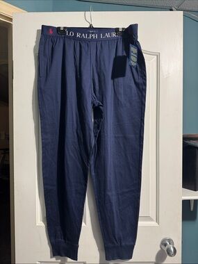 NWT Polo Ralph Lauren Sleepwear Bottoms Pants Navy XL Lounge Preppy Cozy